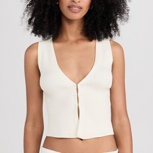 Reformation Myrtle Cotton Sweater Vest